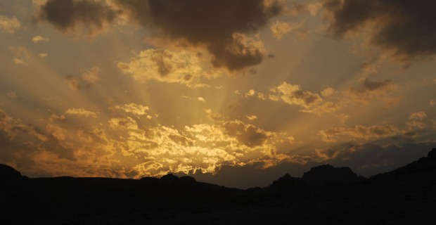 Coucher du soleil. Petra, Jordanie. © A.B.